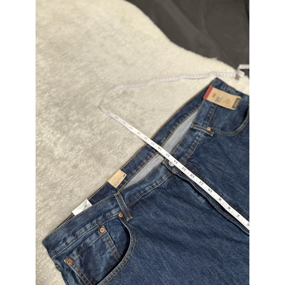 New Levi's 501 Original Straight Button Fly Blue Denim Jeans 48x29 B&T NWT Pants